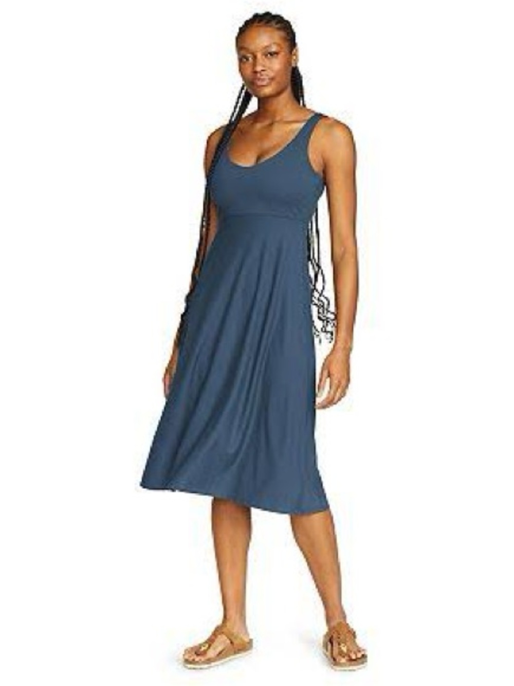 Eddie Bauer Aster V-neck midi dress navy dusk size XXL NEW NWT